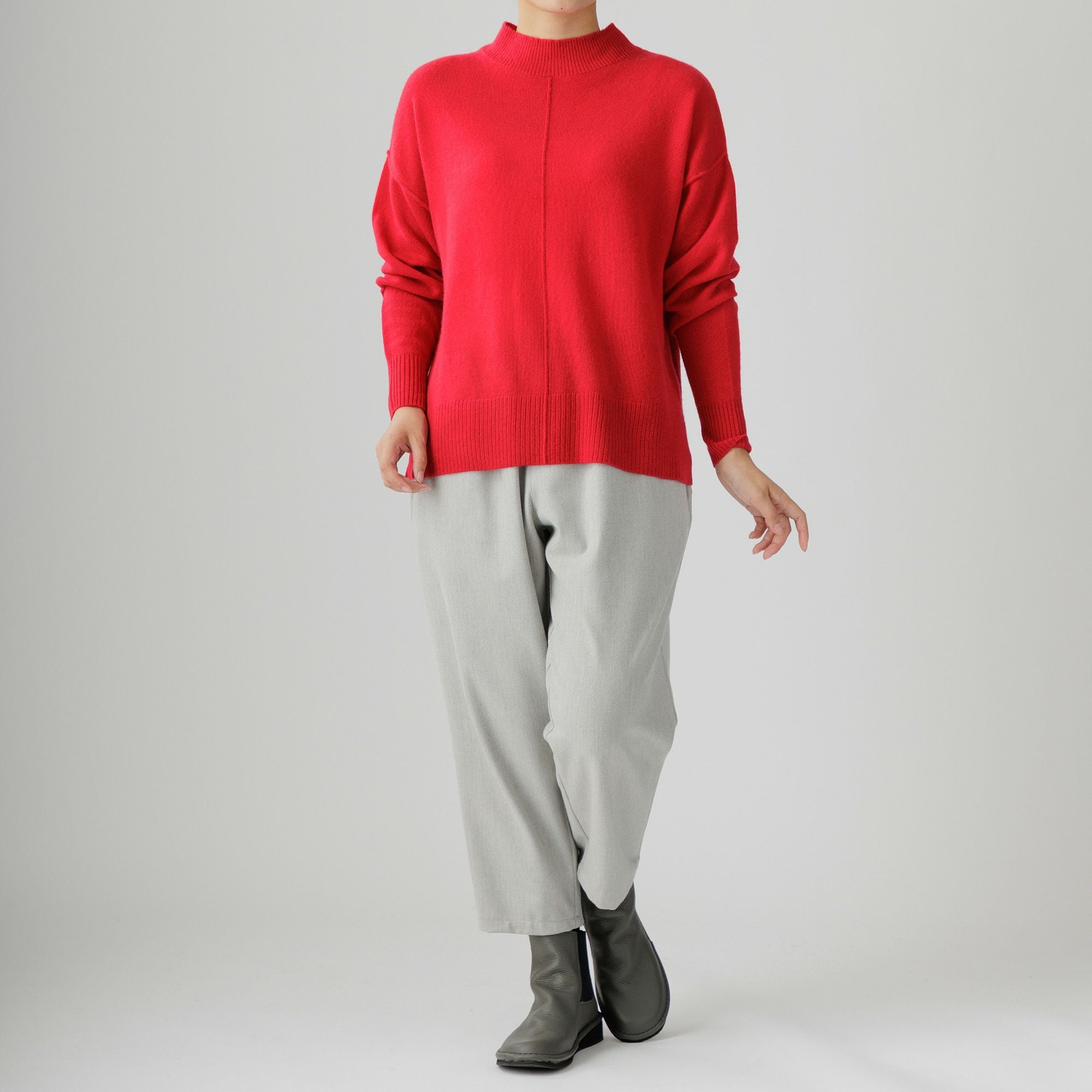 ブラミンク ニット カシミヤ100% ワイドシルエット シャギー【中古】 カシミヤ100％ 両畦チュニック | Item,Knit | FUKAKINET
