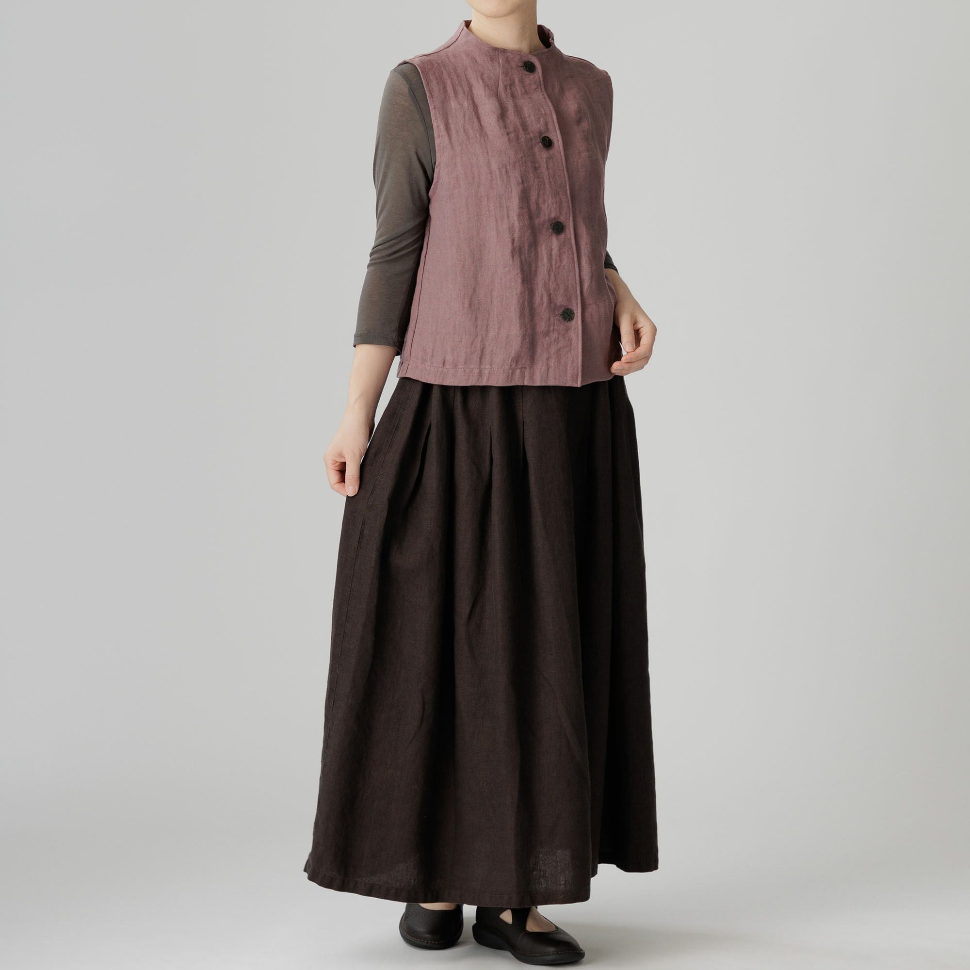 麻のボトルネックベスト386-01 Series | かぐらやONLINE SHOP