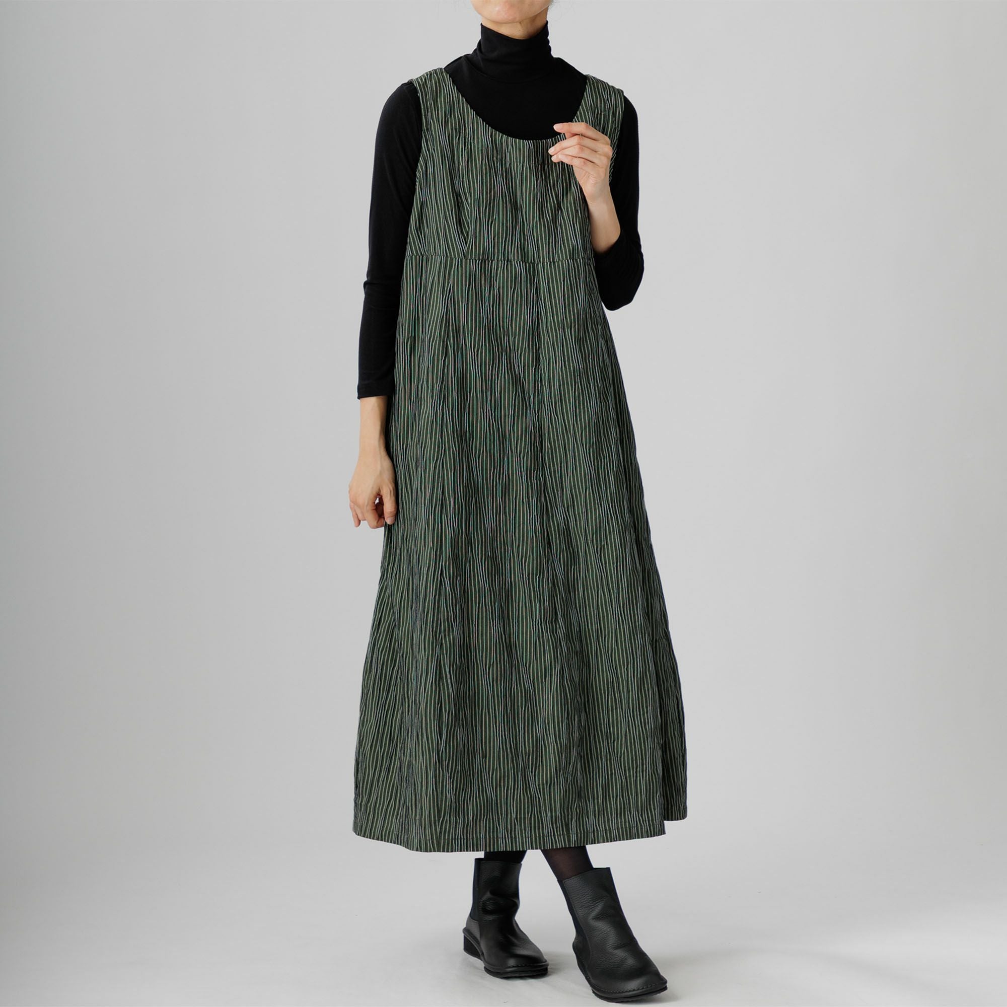 前開きストレッチデニムワンピース 503-01 Series | かぐらやONLINE SHOP