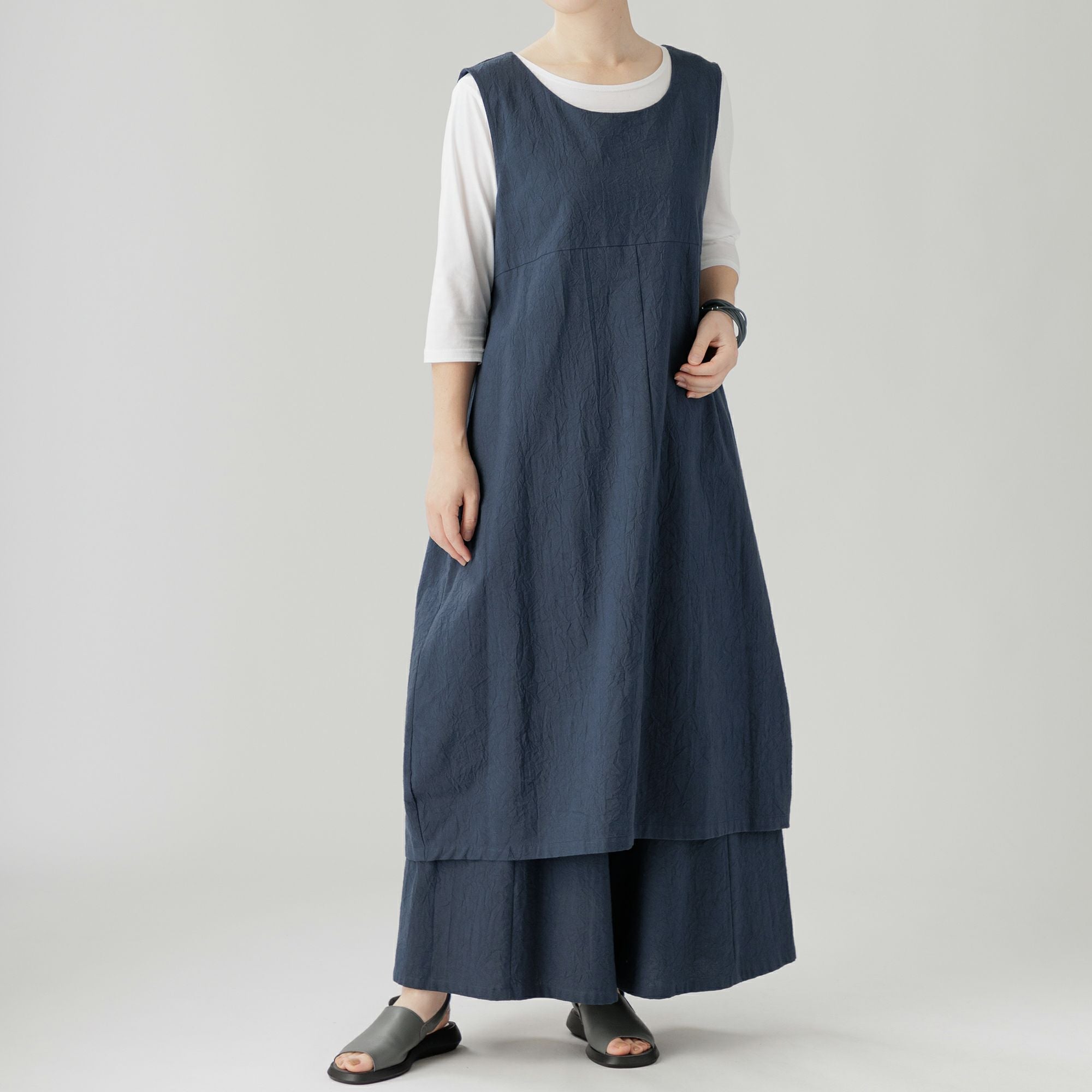 最終値下げ✨かぐれ kagure リネンボックスワンピース ジャンパースカート 土日限定お値下げ【美品】かぐれ リネンボックスワンピース - メルカリ
