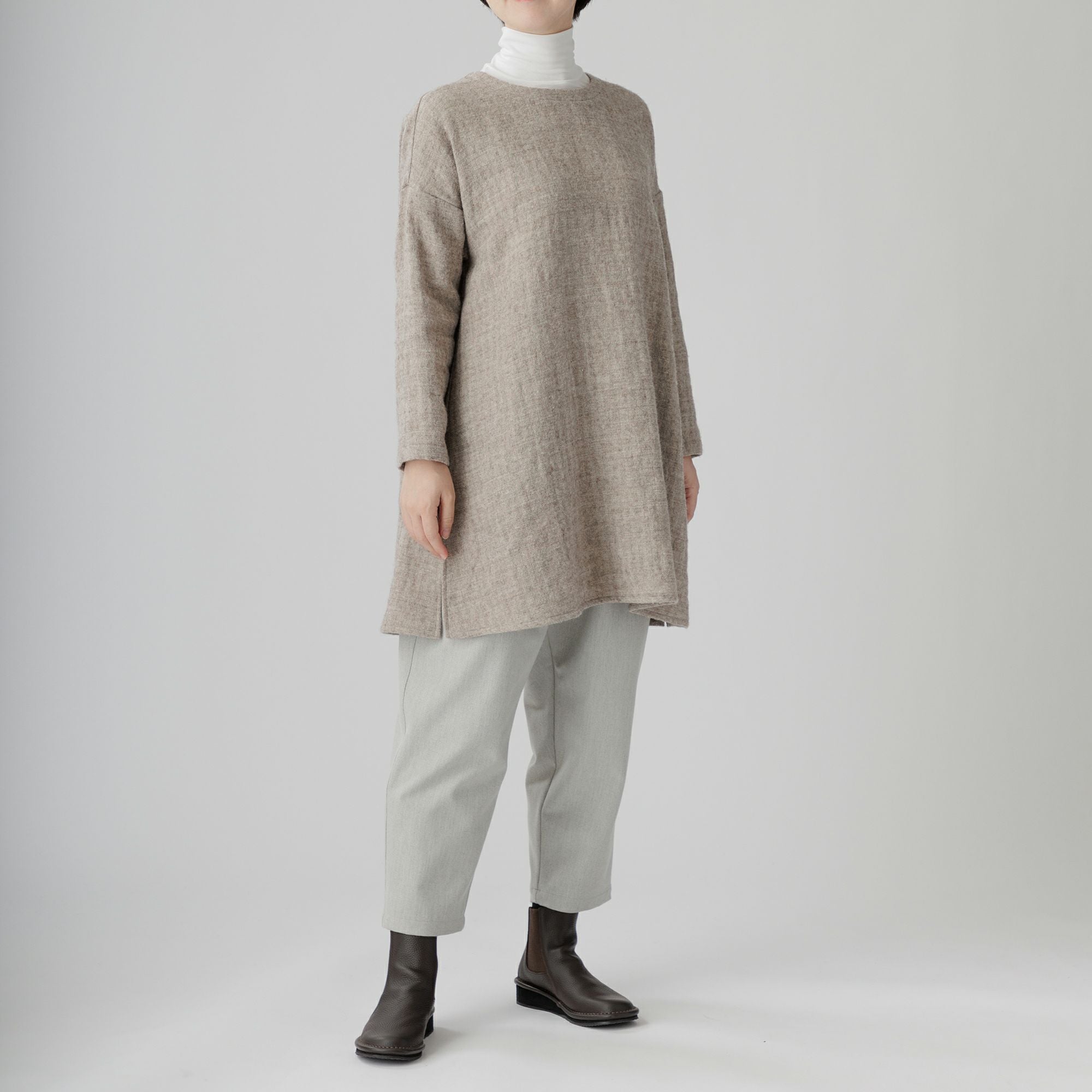 麻ウールヘリンボーンチュニック 417-30 Series | かぐらやONLINE SHOP