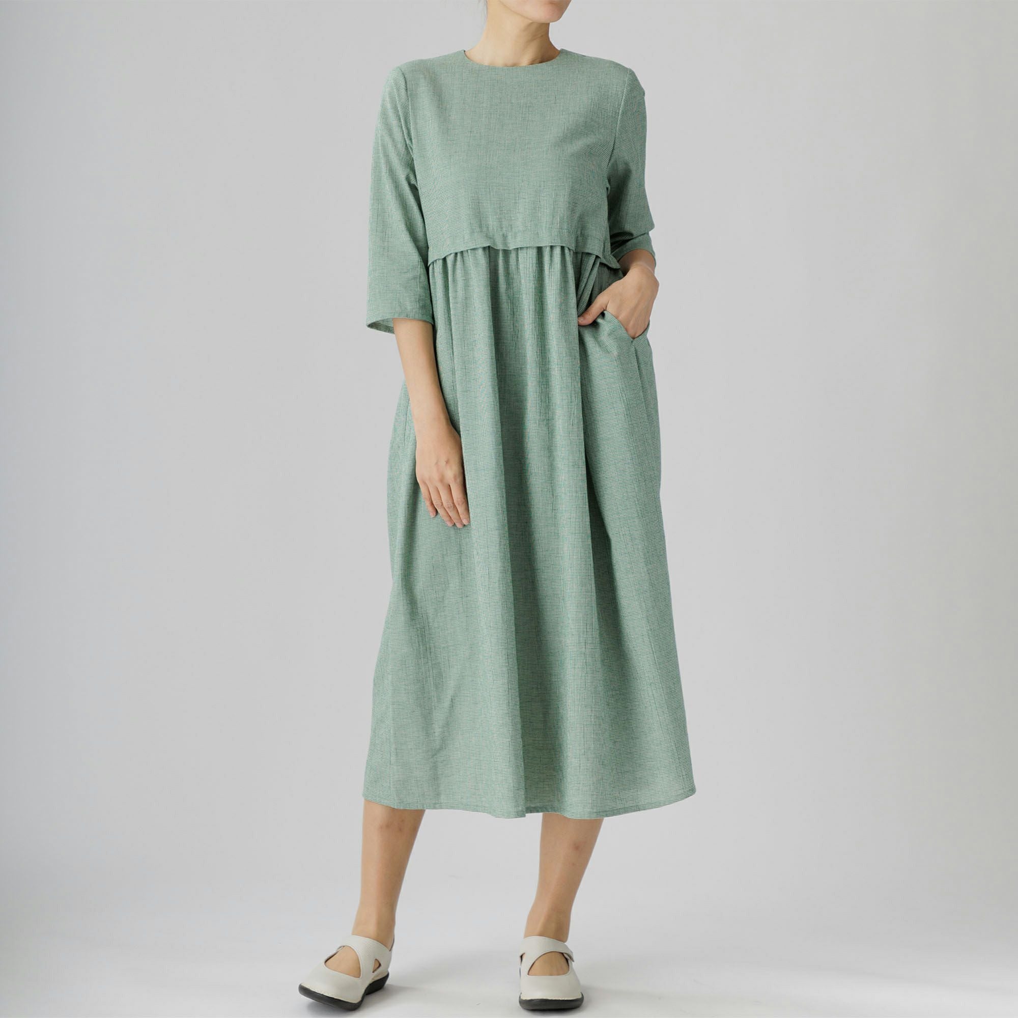 綿麻チュニックワンピース 523-01 Series | かぐらやONLINE SHOP