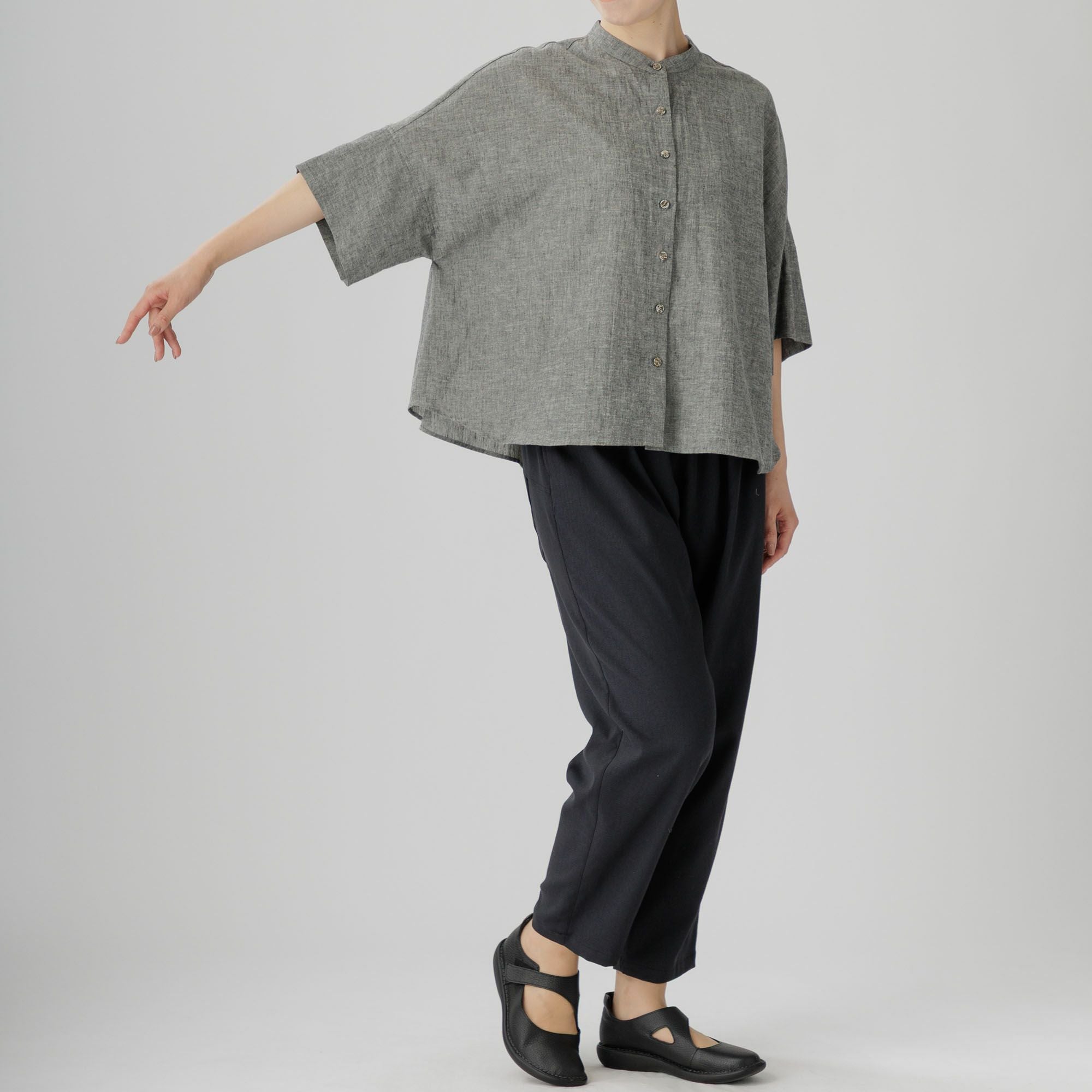 ラウンド裾ダンガリーブラウス 554-03 Series | かぐらやONLINE SHOP