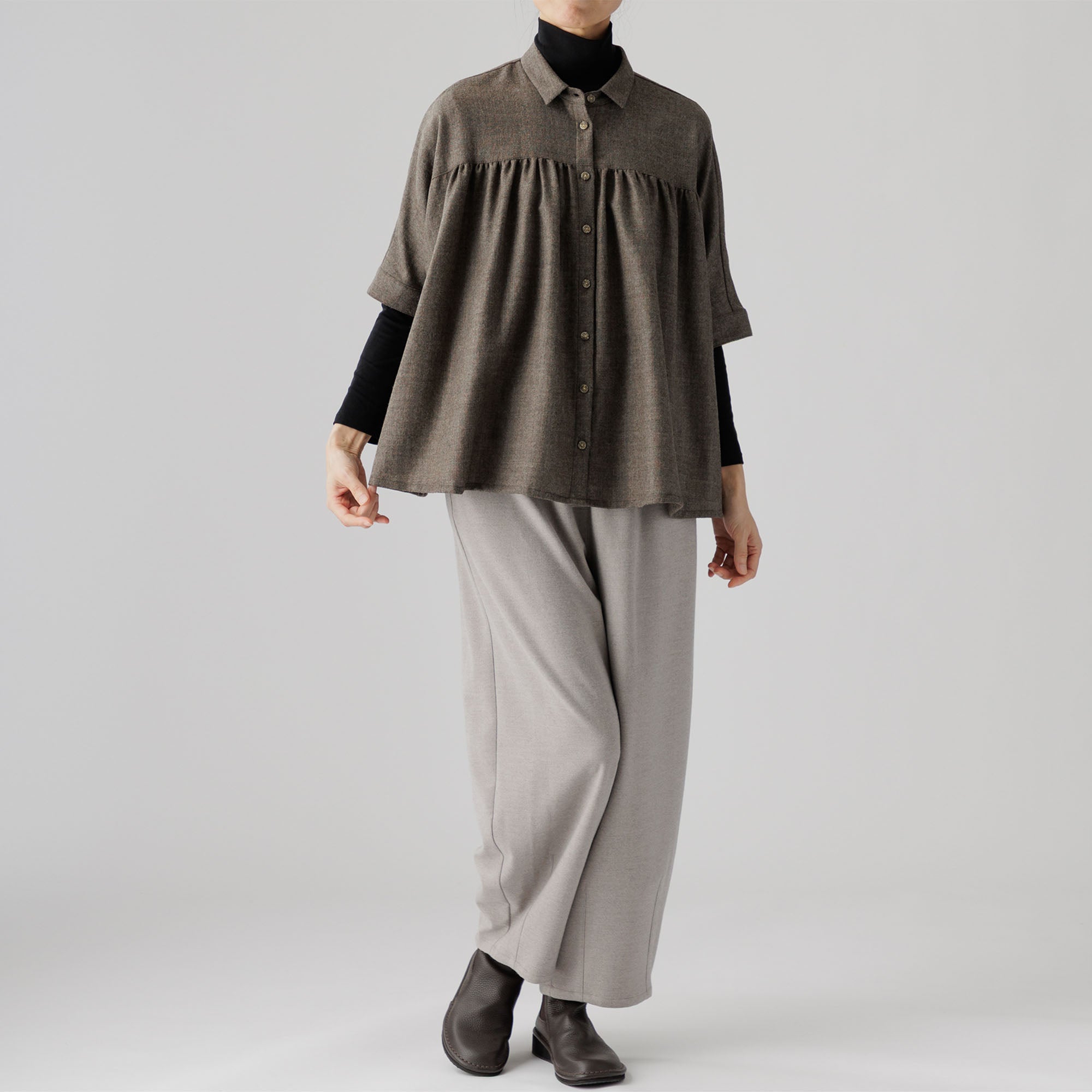 ウールガーゼギャザーブラウス 524-33 Series | かぐらやONLINE SHOP