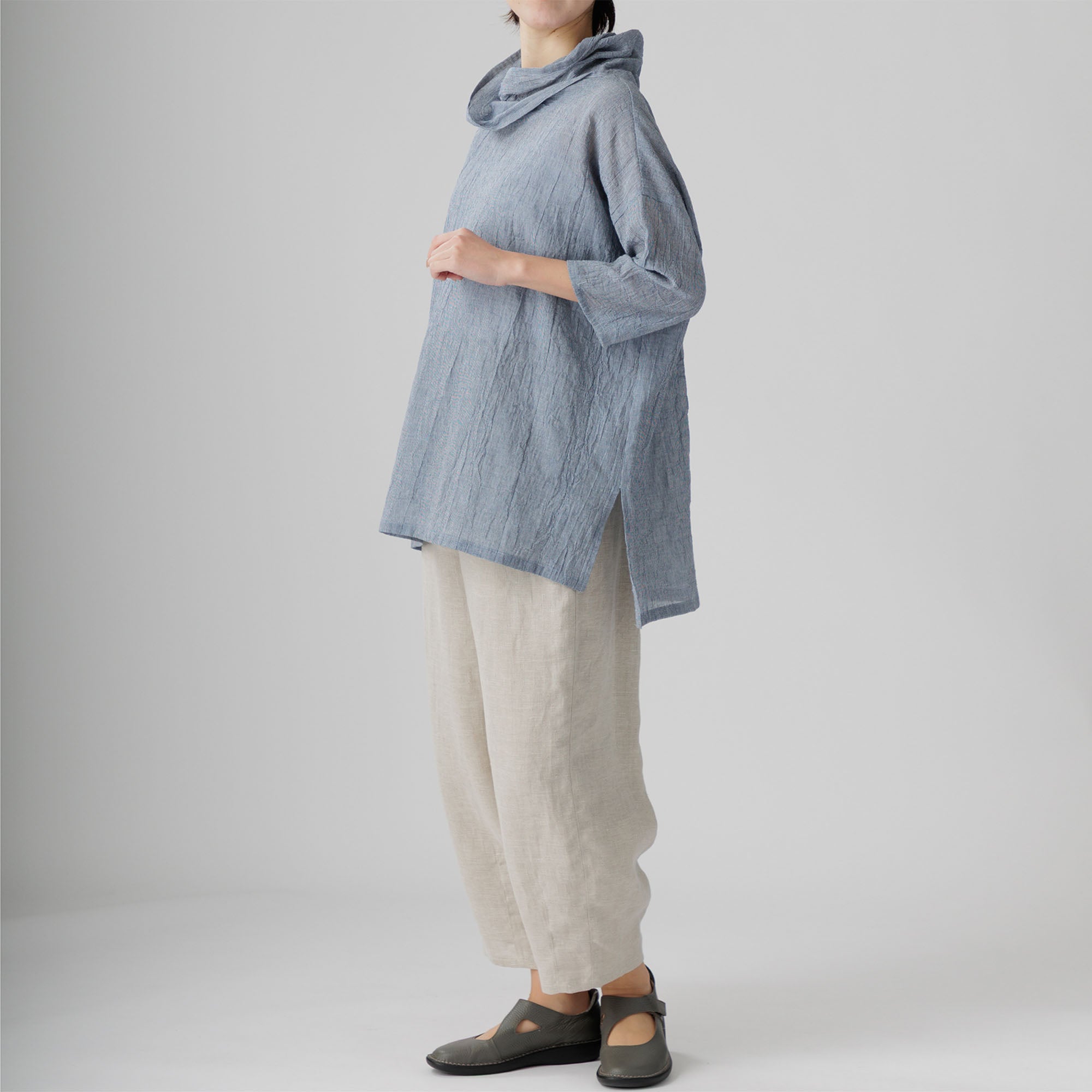 綿麻細千鳥プルオーバー 645-03 Series | かぐらやONLINE SHOP