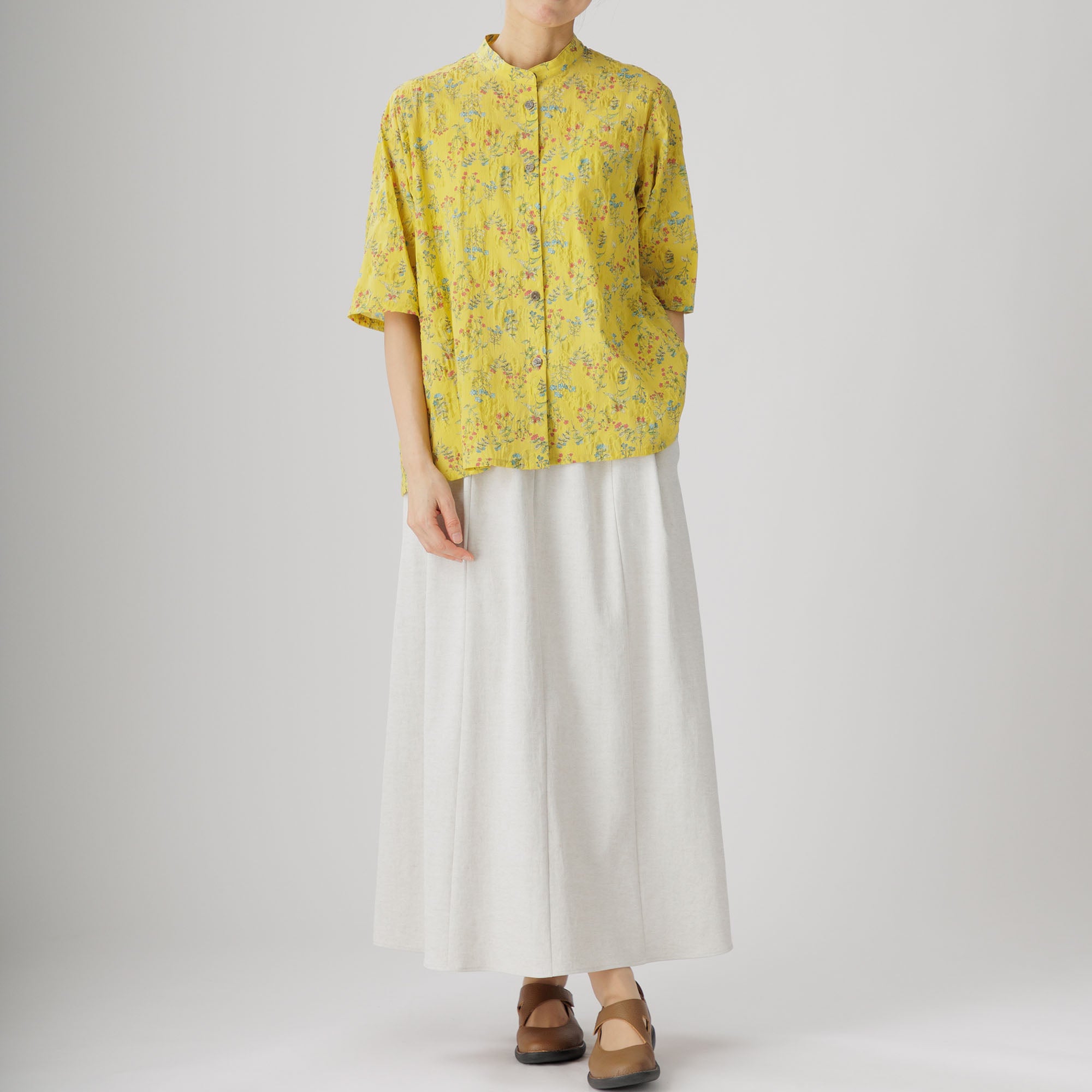 草花柄塩縮ブラウス 654-15 Series | かぐらやONLINE SHOP