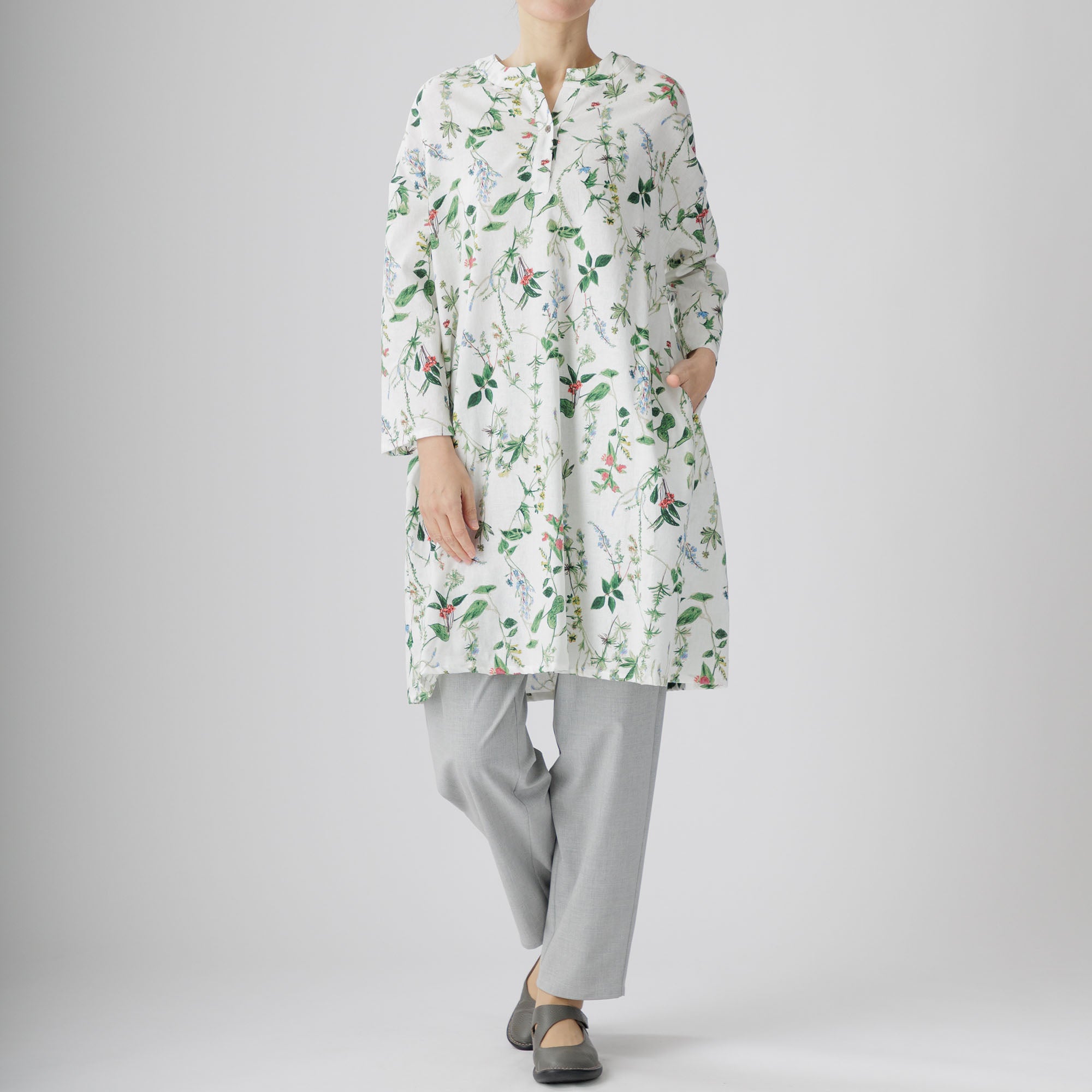 麻綿草花柄チュニック 657-03 Series | かぐらやONLINE SHOP