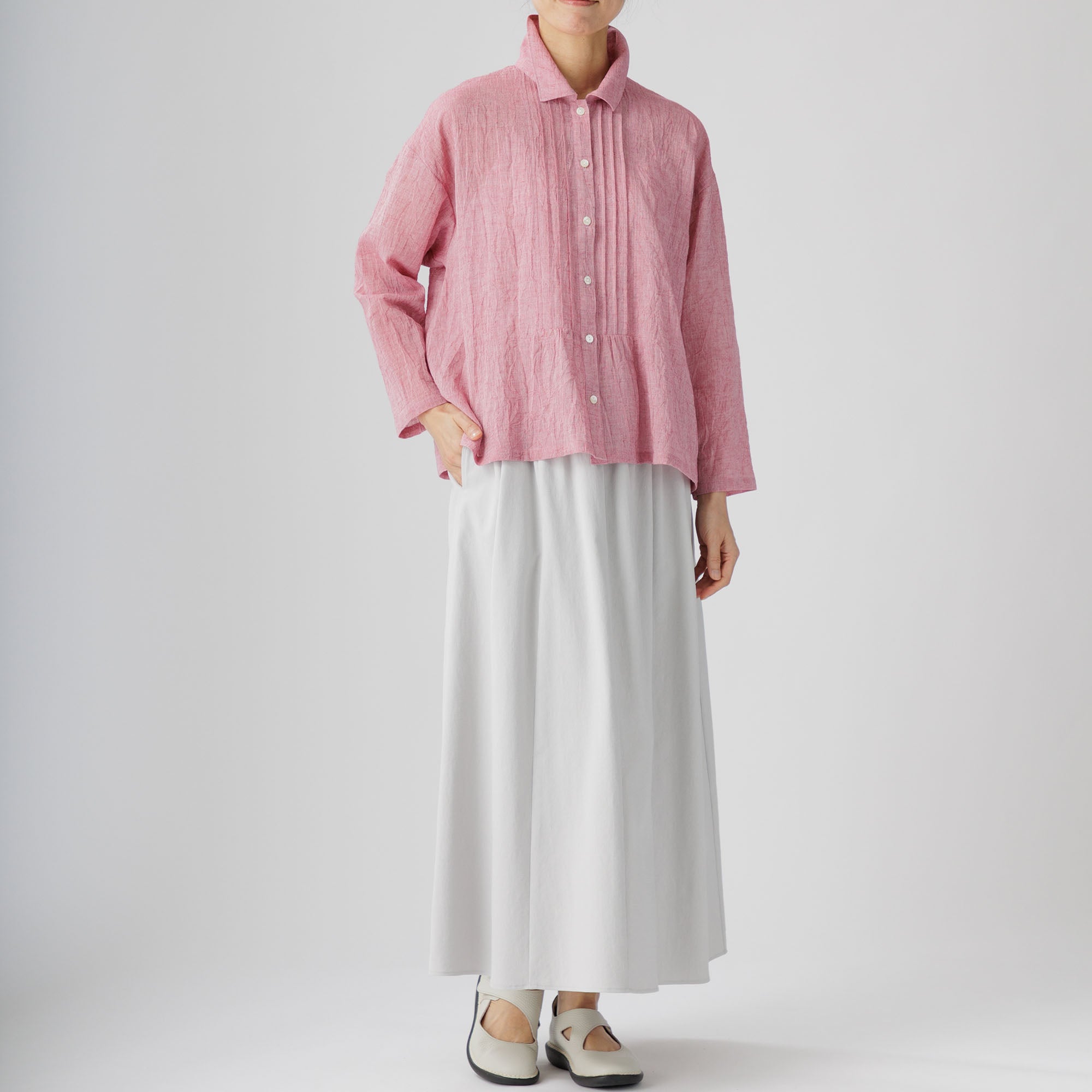 綿麻襟付きチュニック 677-02 Series | かぐらやONLINE SHOP